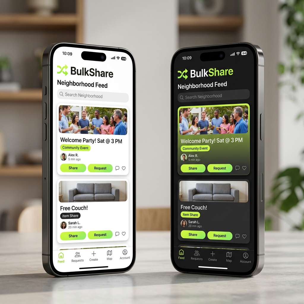 BulkShare App Mockups